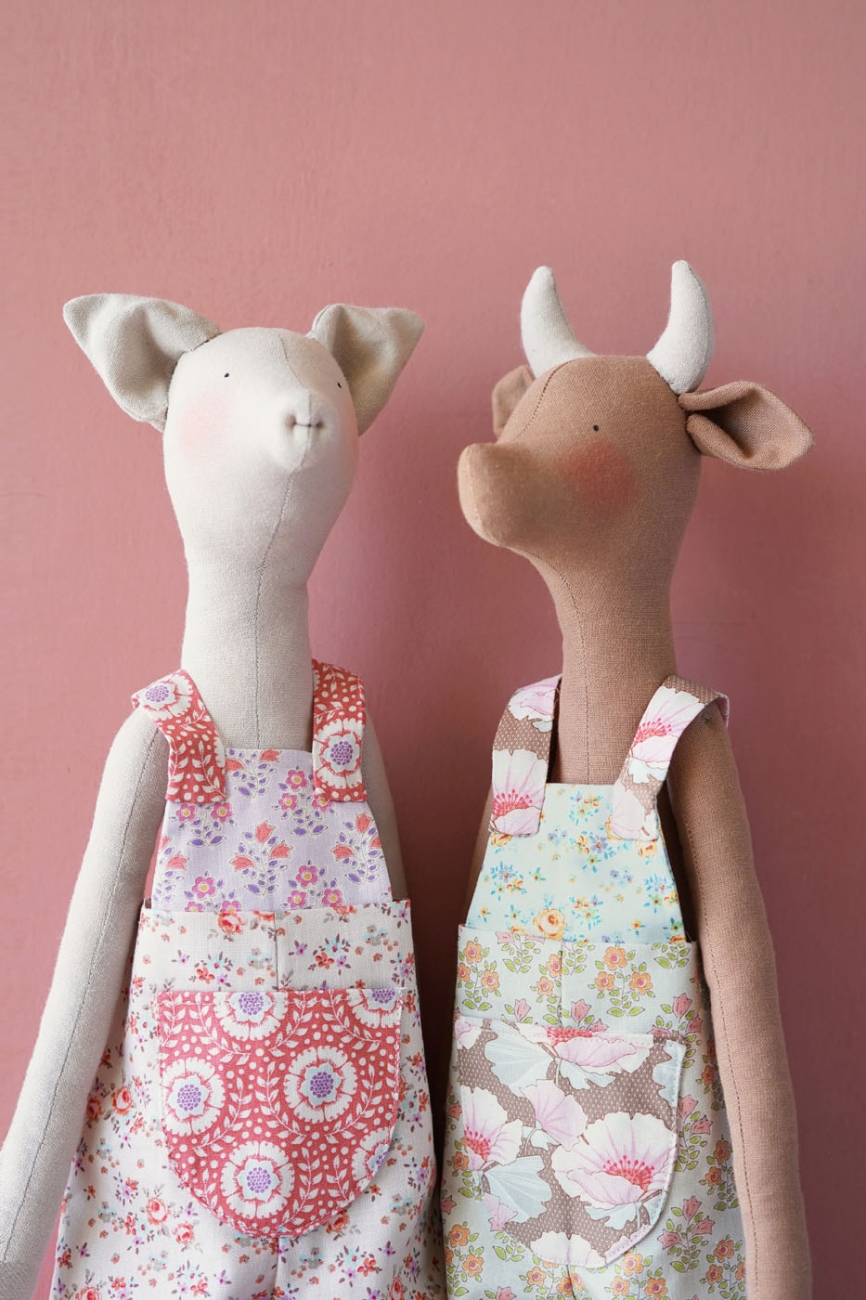 Tilda Patchwork Stoff Baumwolle - Maple Farm - Pauline Teal